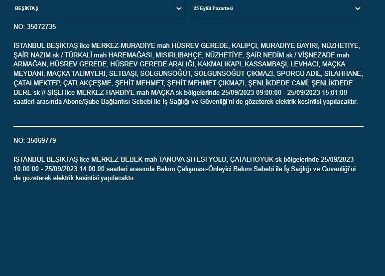 BEDAŞ İstanbul’un 22 ilçesinde elektriklerin kesileceğini duyurdu - Resim: 16